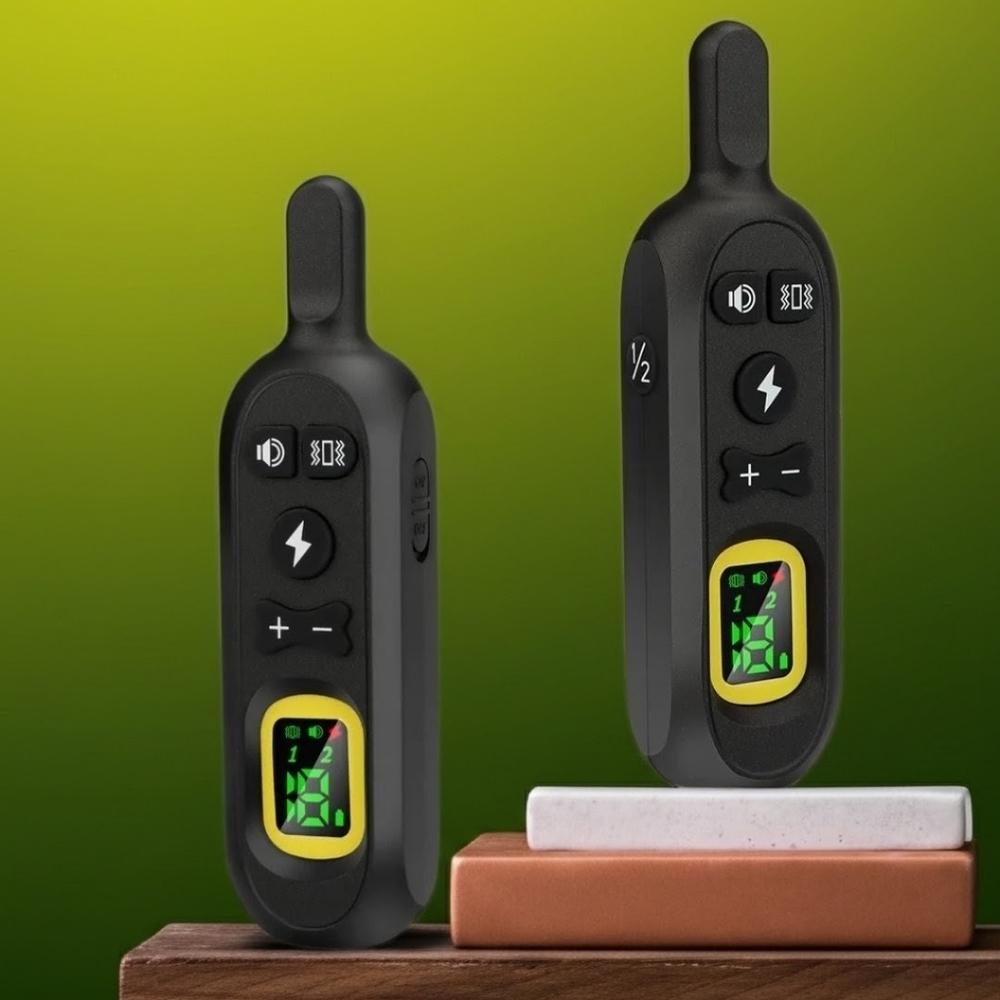 Black and Yellow Reflective Dog Training Collar - Picture 2 of 9